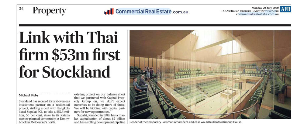 Link with Thai firm first for Stockland